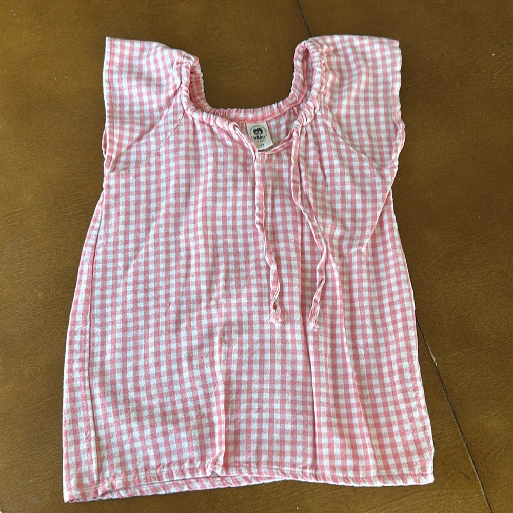 Folklore Las Ninas 3 Y Pink Checkered Dress